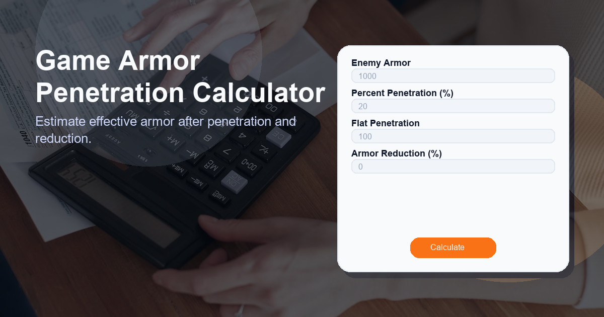 Estimate effective armor after penetration and reduction.