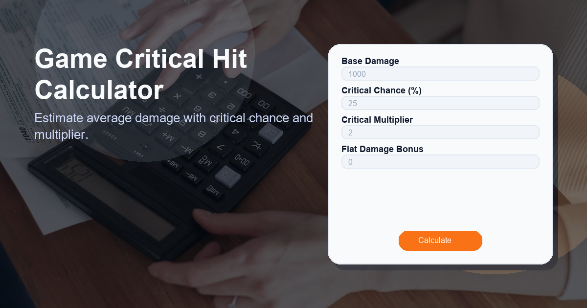 Estimate average damage with critical chance and multiplier.