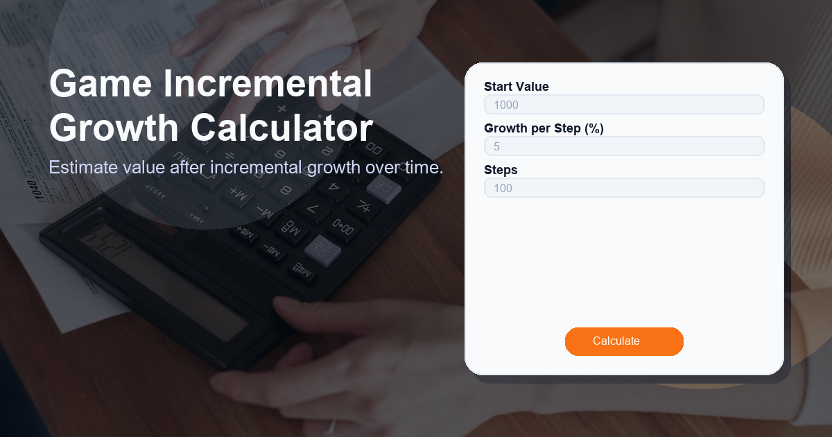 Estimate value after incremental growth over time.