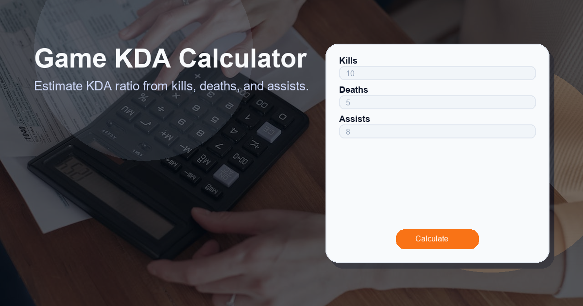 Estimate KDA ratio from kills, deaths, and assists.