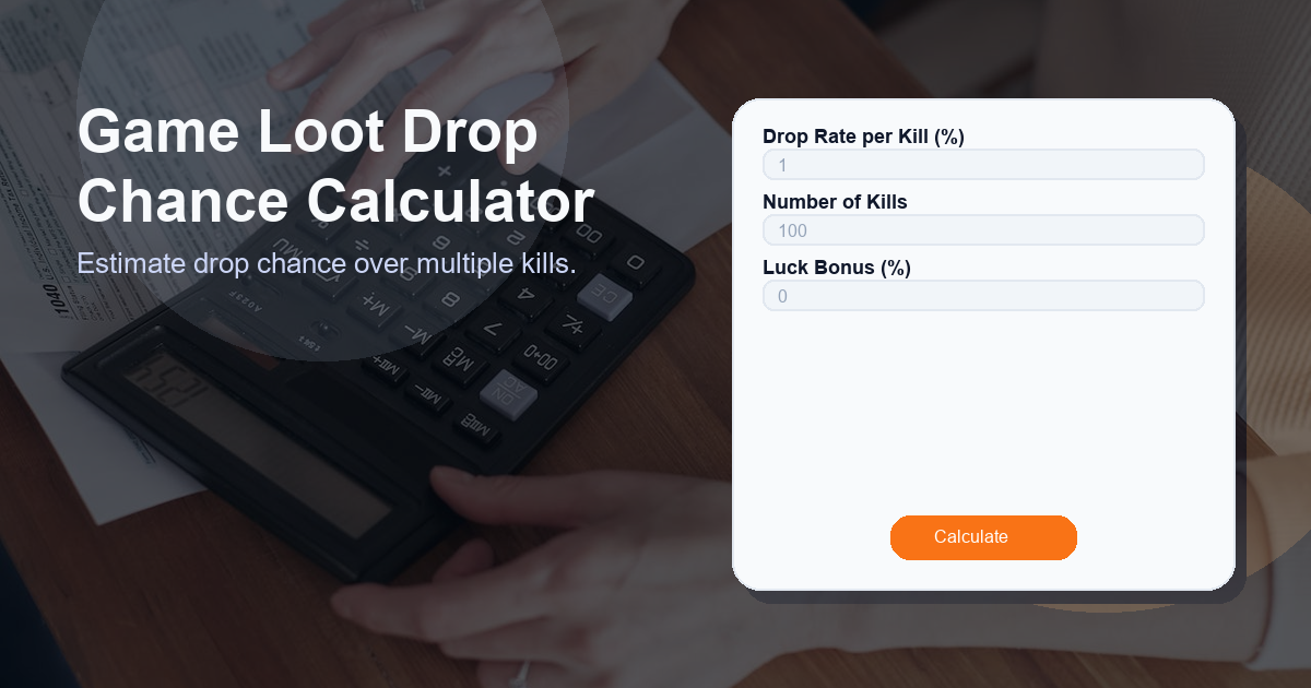 Estimate drop chance over multiple kills.