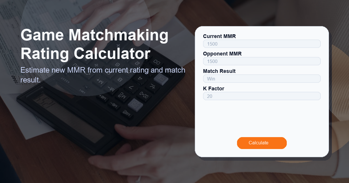 Estimate new MMR from current rating and match result.