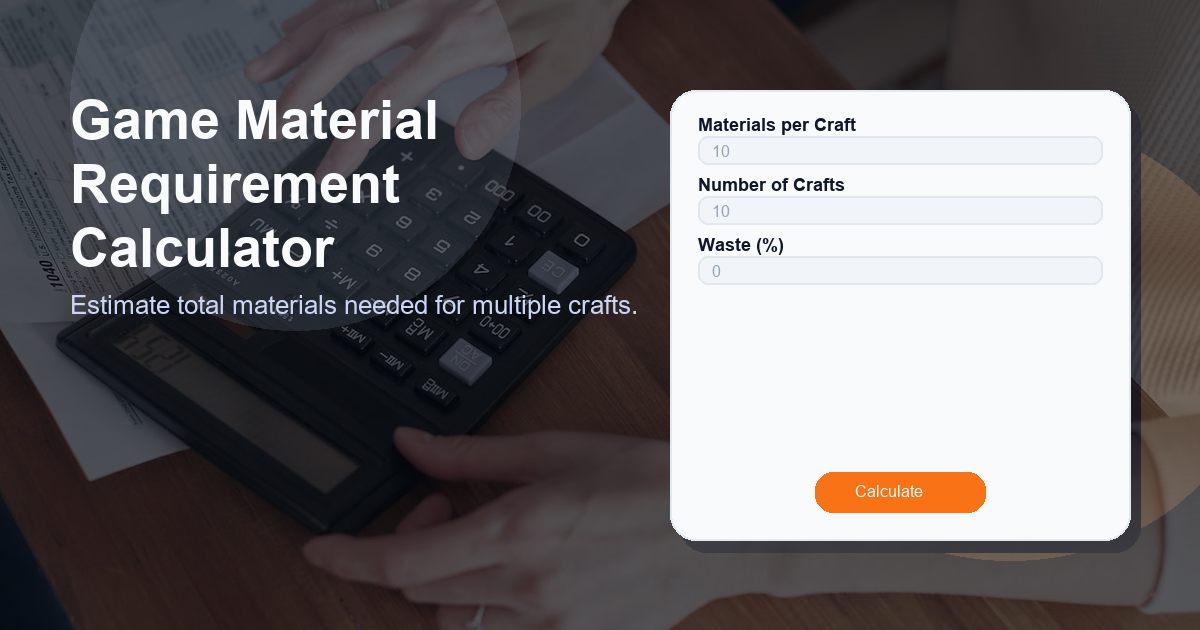 Estimate total materials needed for multiple crafts.