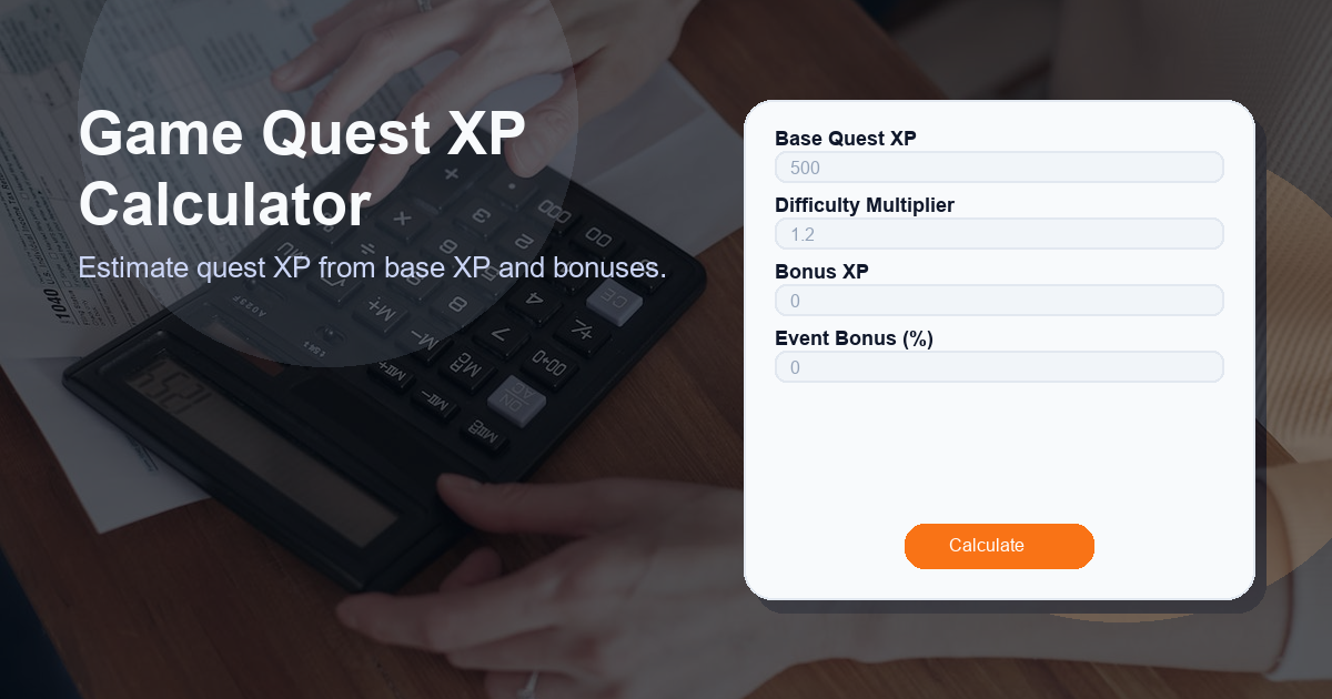 Estimate quest XP from base XP and bonuses.